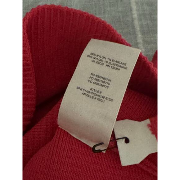 NWOT Babaton Aritzia Sculpt Knit Ribbed One Shoulder Cropped Tank Pink Small - Picture 6 of 9